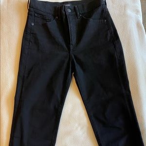 Black Express slim high rise jeans in size 2S.